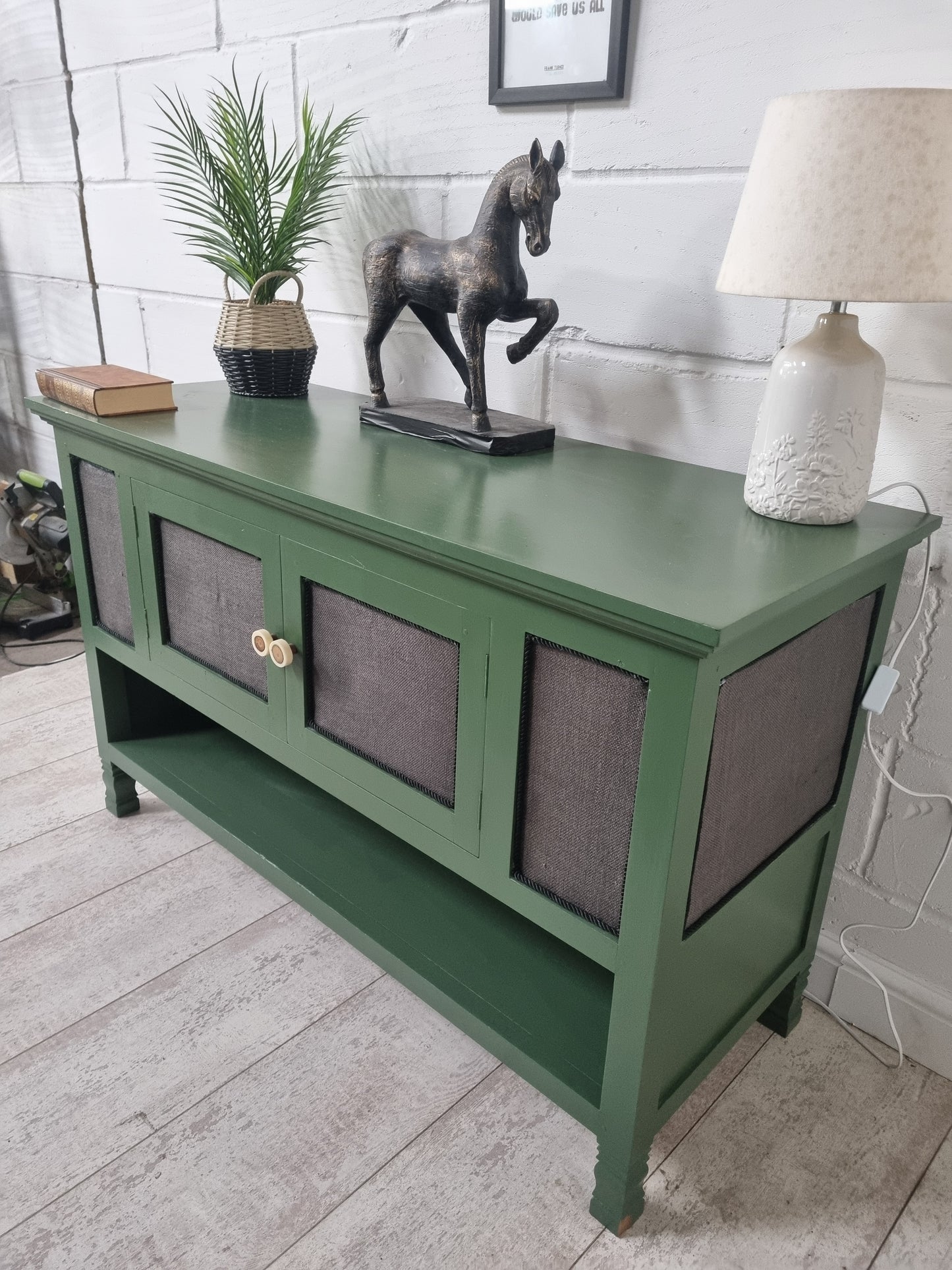 Upcycled green sideboard