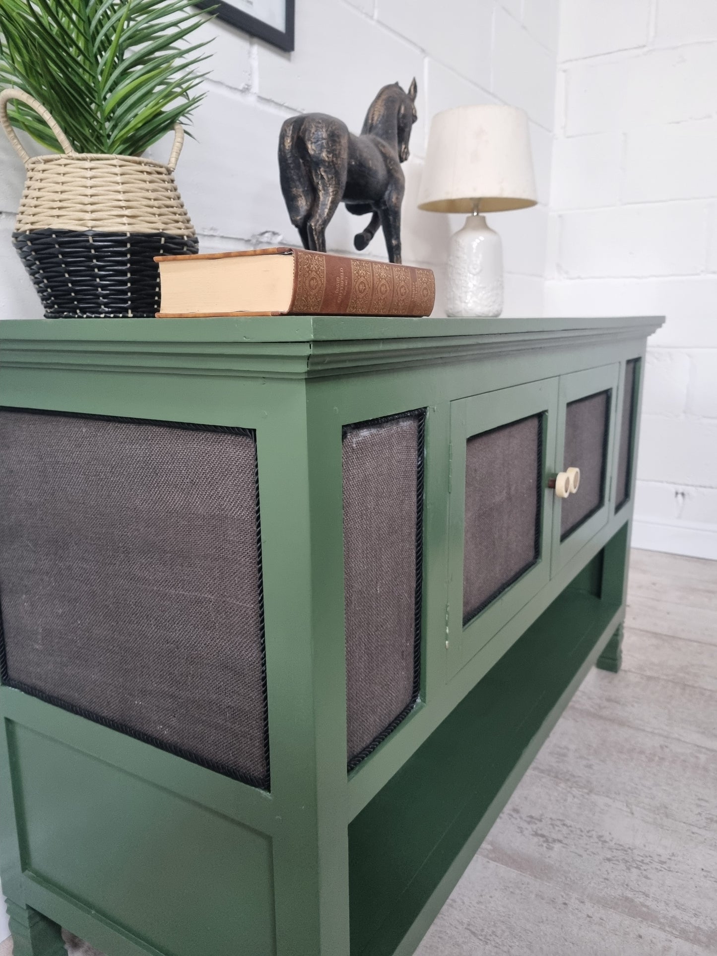Upcycled green sideboard