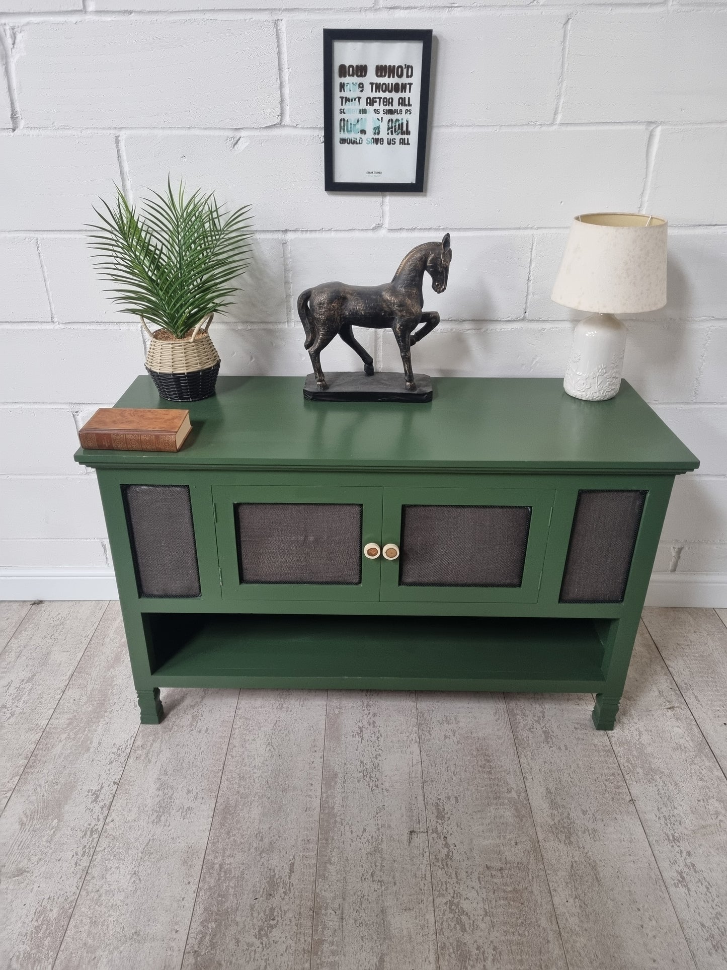 Upcycled green sideboard